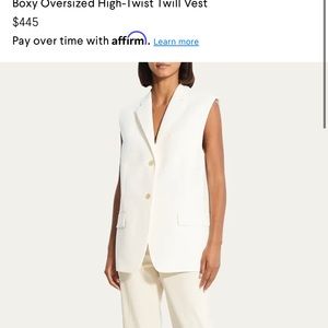 Theory Boxy oversized vest in light purple